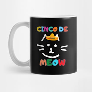 Cinco De Meow Cat With Mexican Sombrero Hat Mug